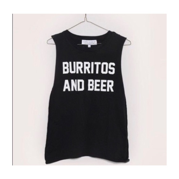 Gypsy Warrior Tops - Burritos and beer muscle tank
